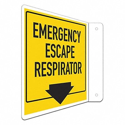Rflct Emergency Exit AED Sign 8x8in Alum