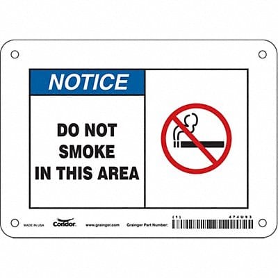 Safety Sign 5 in x 7 in Aluminum