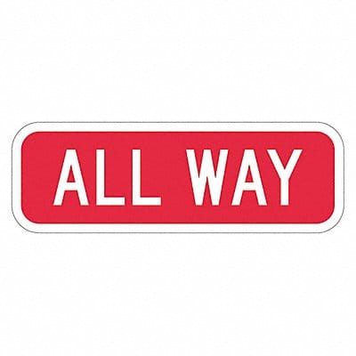 All Way Traffic Sign 6 x 18