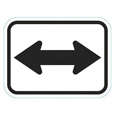 Arrow Double Traffic Sign 9 x 12