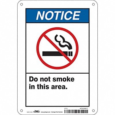 Safety Sign 10 in x 7 in Polyethylene