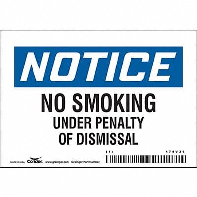 Safety Sign 3.5in x 5in Vinyl