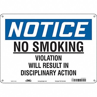 Safety Sign 10 in x 14 in Polyethylene