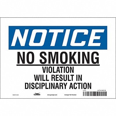 Safety Sign 7 in x 10 in Vinyl