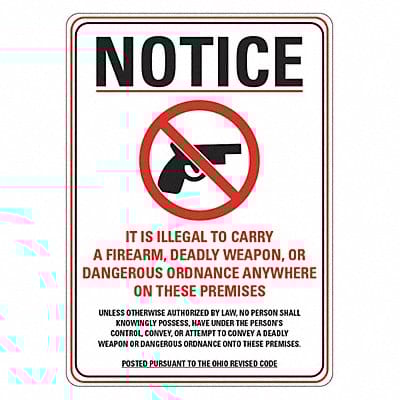 Security Sign 14 in x 10 in Plastic