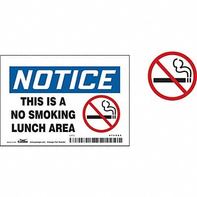 Safety Sign 3.5in x 5in Vinyl