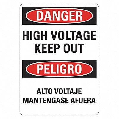Danger Sign 14 inx10 in Plastic