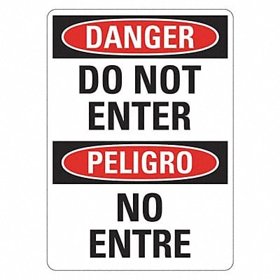 Danger Sign 14 inx10 in Plastic
