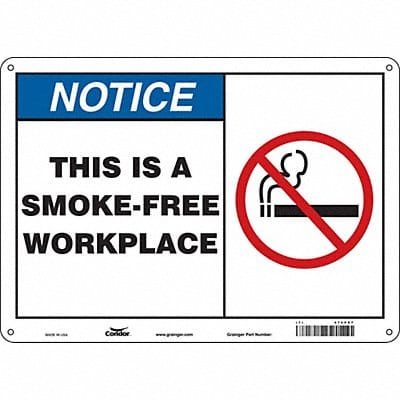 Safety Sign 10 in x 14 in Polyethylene