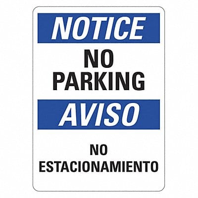 No Parking Sign 14inx10in NonPVC Polymer