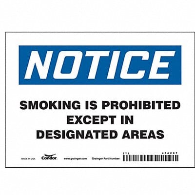 Safety Sign 5 inx7 in Vinyl