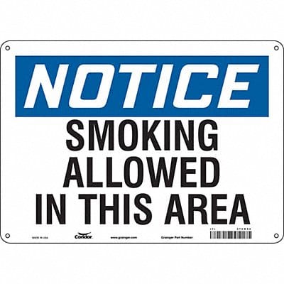 Safety Sign 10 in x 14 in Aluminum