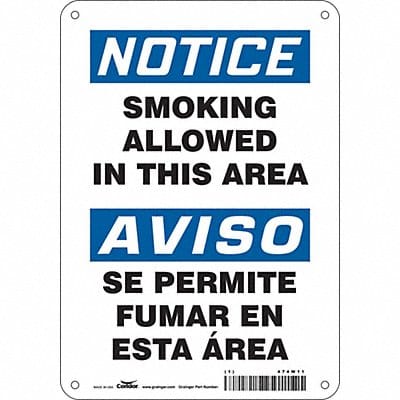 Safety Sign 10 in x 7 in Polyethylene