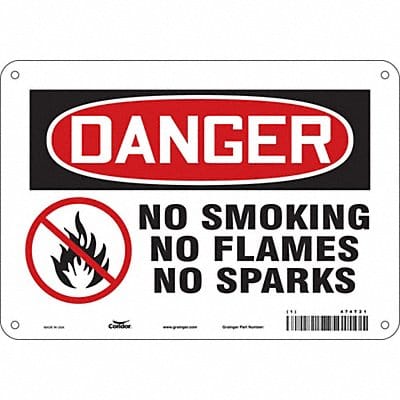 Safety Sign 7 in x 10 in Polyethylene