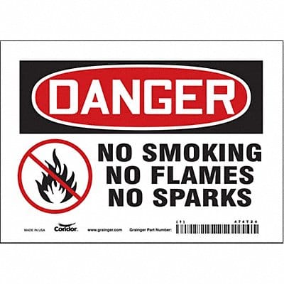 Safety Sign 5 in x 7 in Vinyl