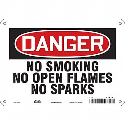 J6940 Safety Sign 7 in x 10 in Aluminum