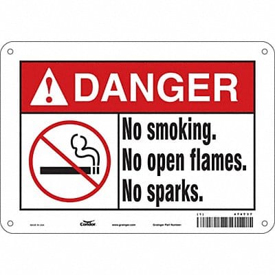 Safety Sign 7 in x 10 in Aluminum