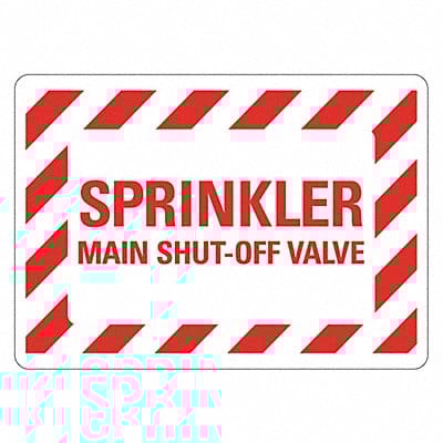 Rflct Sprnker Shut Off Sign 10x14in Alum