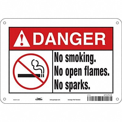 Safety Sign 7 in x 10 in Polyethylene
