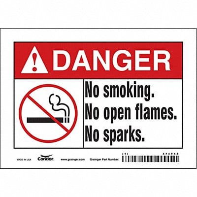 Safety Sign 5 inx7 in Vinyl