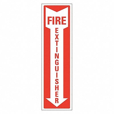 Rflct Fire Extinguisher Sign 14x4in Alum