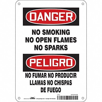 Safety Sign 10 in x 7 in Polyethylene