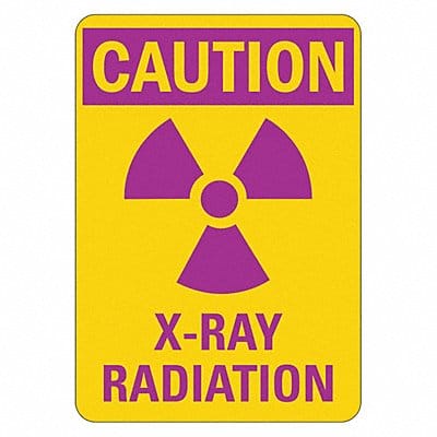 Radiation Sign 10 inx7 in Plastic
