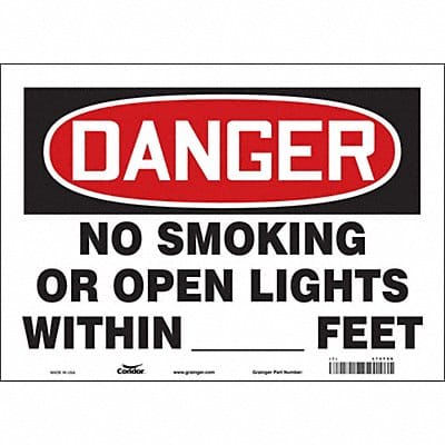 Safety Sign 10 in x 14 in Vinyl