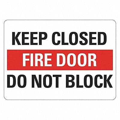 Fire Sign 7 in x 10 in Plastic