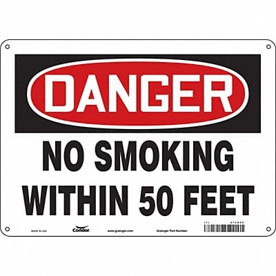 Safety Sign 10 in x 14 in Polyethylene