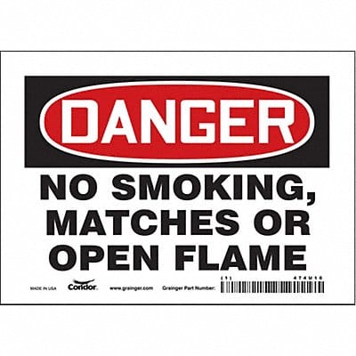 Safety Sign 5 in x 7 in Vinyl