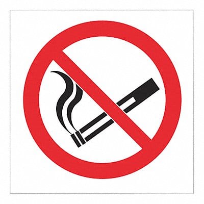 No Smoking Sign 4 inx4 in Polyester PK2