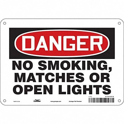J6939 Safety Sign 7 in x 10 in Polyethylene