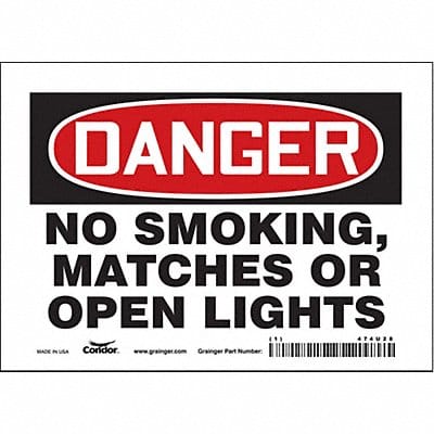 J6939 Safety Sign 5 in x 7 in Vinyl