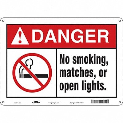 Safety Sign 10 in x 14 in Aluminum