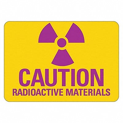 Radiation Sign 7 in x 10 in Aluminum