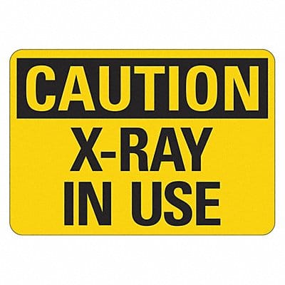 Radiation Sign 7 in x 10 in Aluminum