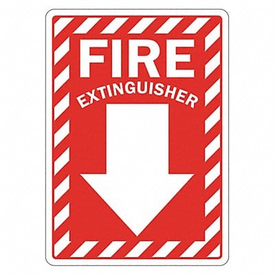 Fire Extinguisher Sign 14inx10in Plastic