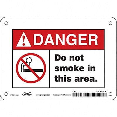 Safety Sign 5 in x 7 in Vinyl