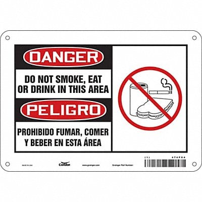 Safety Sign 7 in x 10 in Polyethylene