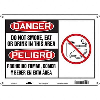Safety Sign 10 inx14 in Polyethylene