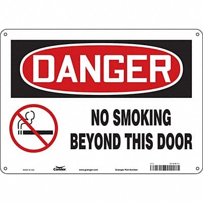 Safety Sign 10 in x 14 in Polyethylene