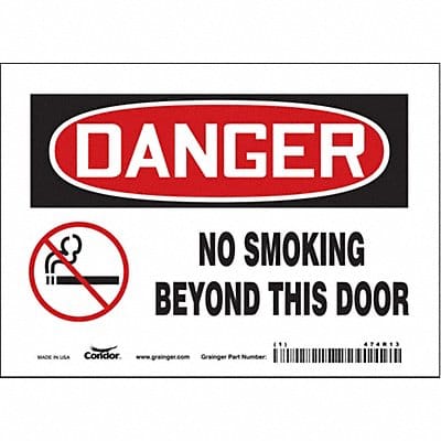 Safety Sign 5 in x 7 in Vinyl