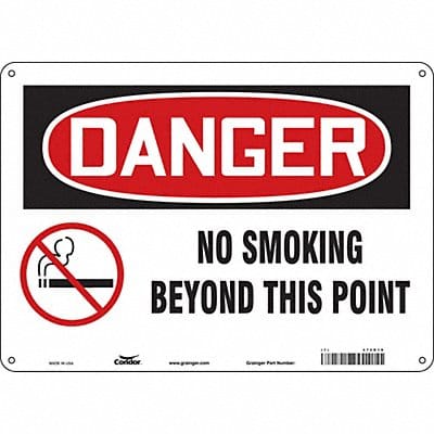 Safety Sign 10 in x 14 in Polyethylene