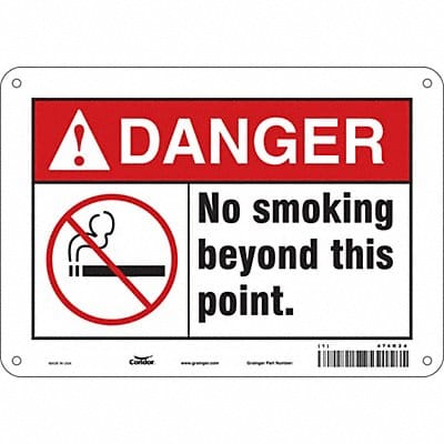 Safety Sign 7 in x 10 in Aluminum
