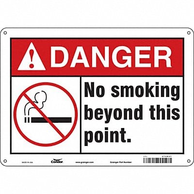 Safety Sign 10 in x 14 in Polyethylene