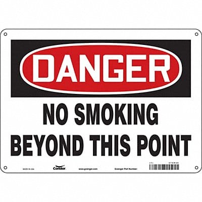Safety Sign 10 in x 14 in Polyethylene
