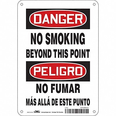 Safety Sign 10 in x 7 in Polyethylene