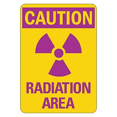 Radiation Sign 10inx7in Non-PVC Polymer