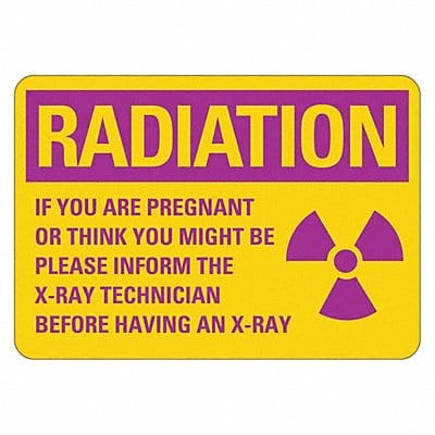 Radiation Sign 10inx7in Non-PVC Polymer Radiation Sign 10inx7in Non-PVC Polymer